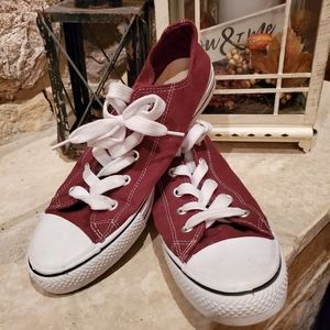 Maroon sneakers